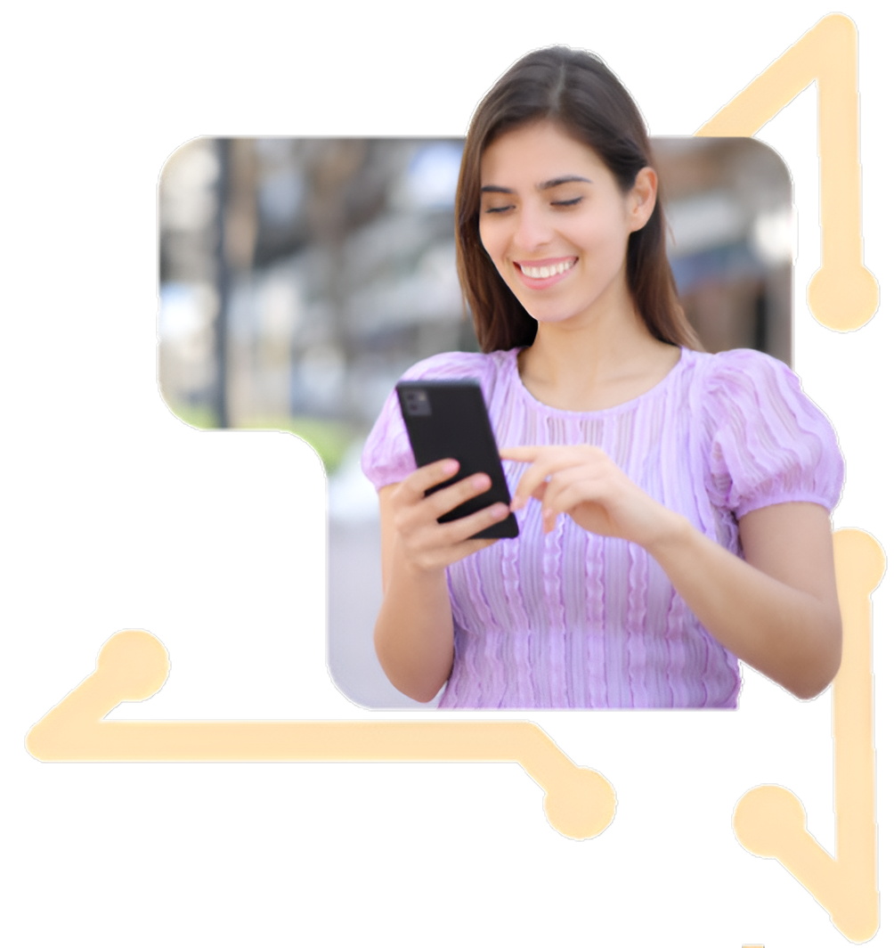 Persona usando Declaratic para declarar impuestos Guatemala - App móvil SAT